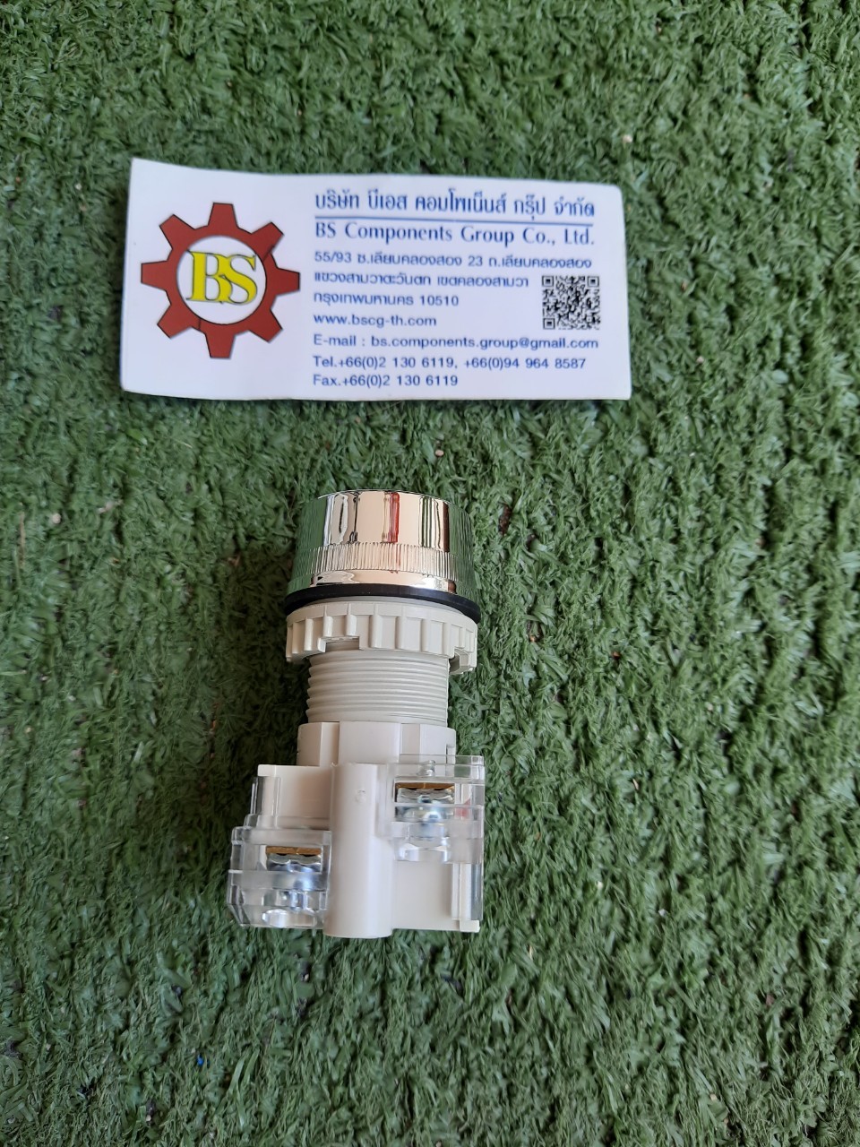 TEND :สวิทช์กดหัวเรียบ 22/25mm T2BFRG-1C -Green