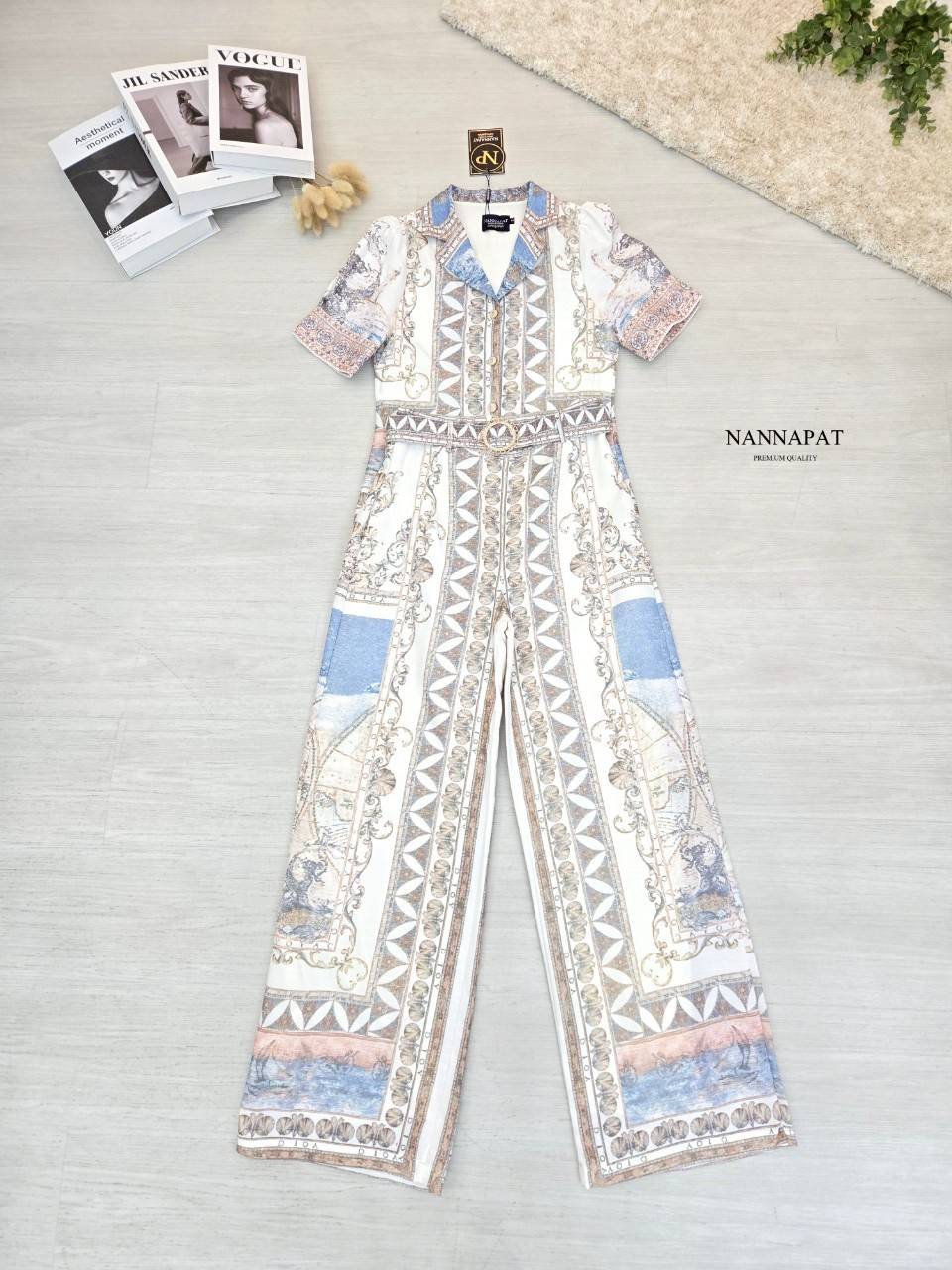 ชุดเซท ป้าย NANNAPAT (NP) 🎗️ CONCEPT ::เสื้อ+กางเกง งานพิมพ์ลายกราฟฟิกสวย