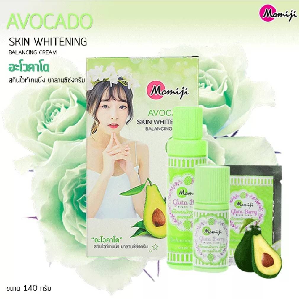 Momiji โมมิจิ Skin Whitening Balancing Cream 140g. สกินไวท์เทนนิ่ง บาลานซ์ซิ่ง ครีม ฟอกสีขน (มี4สูตร)