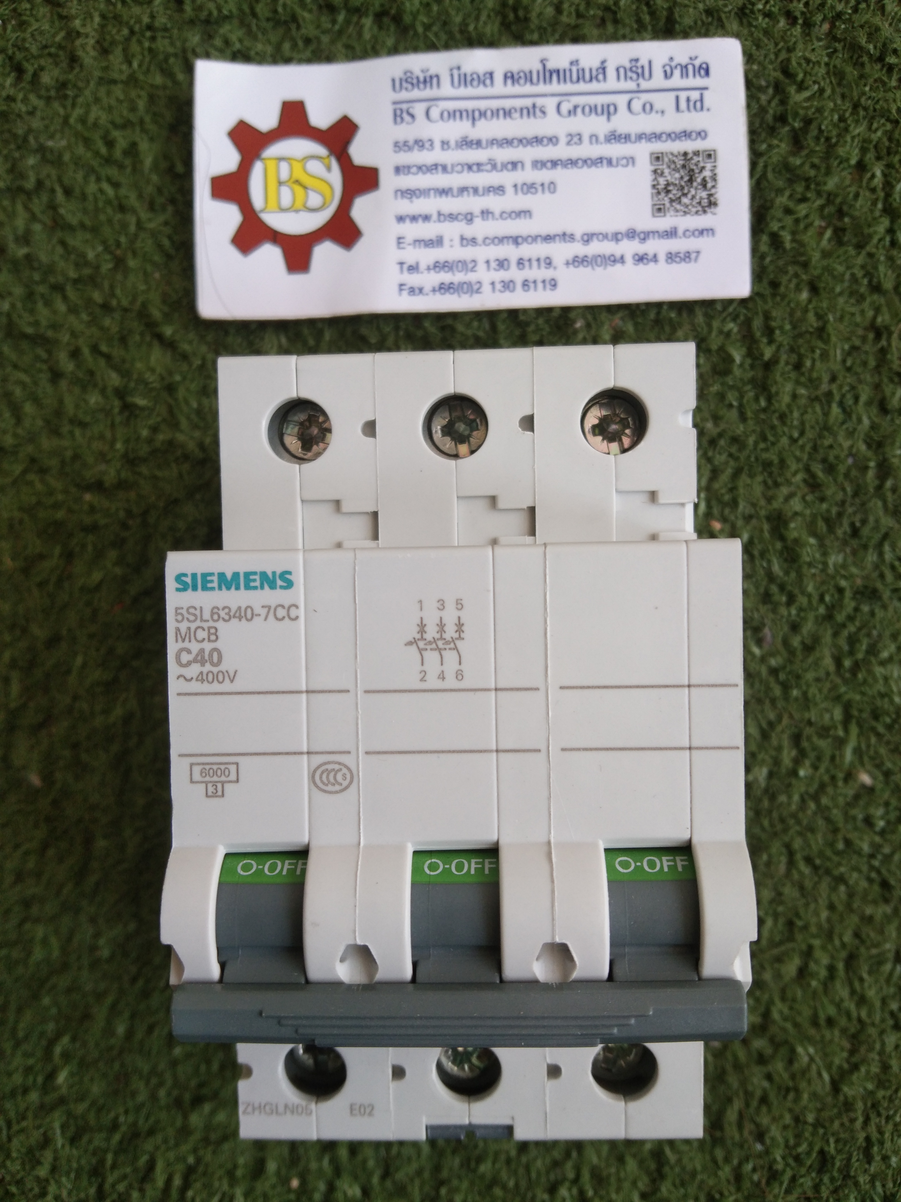 SIEMENS : MCB. ลูกย่อย 5SL6340-7RC 3P 40A 6kA