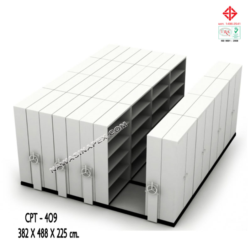 ตู้รางเลื่อนแบบพวงมาลัย 36 ตู้ รุ่น CPT-409