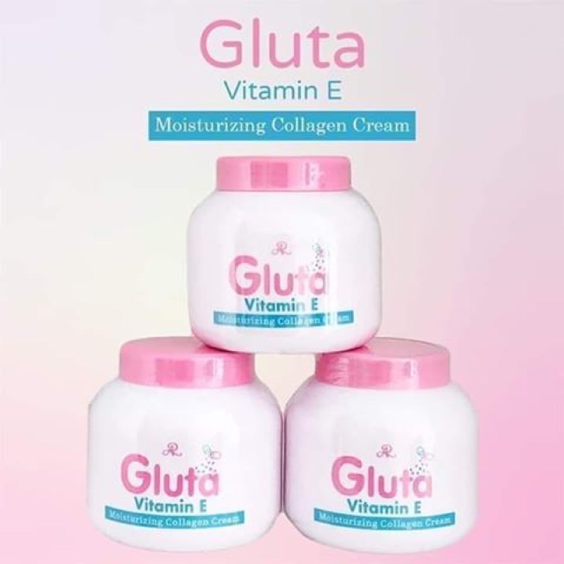 AR GLUTA Vitamin E Moisturizing Collagen Cream 200ml ครีมกลูต้า วิตอี คอลลาเจน เนื้อพุดดิ้ง