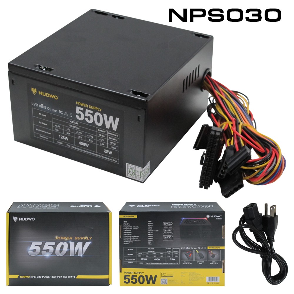 NUBWO NPS-030 NUBWO POWER SUPPLY 550W 9.5*23.5*17 cm SKU-01786