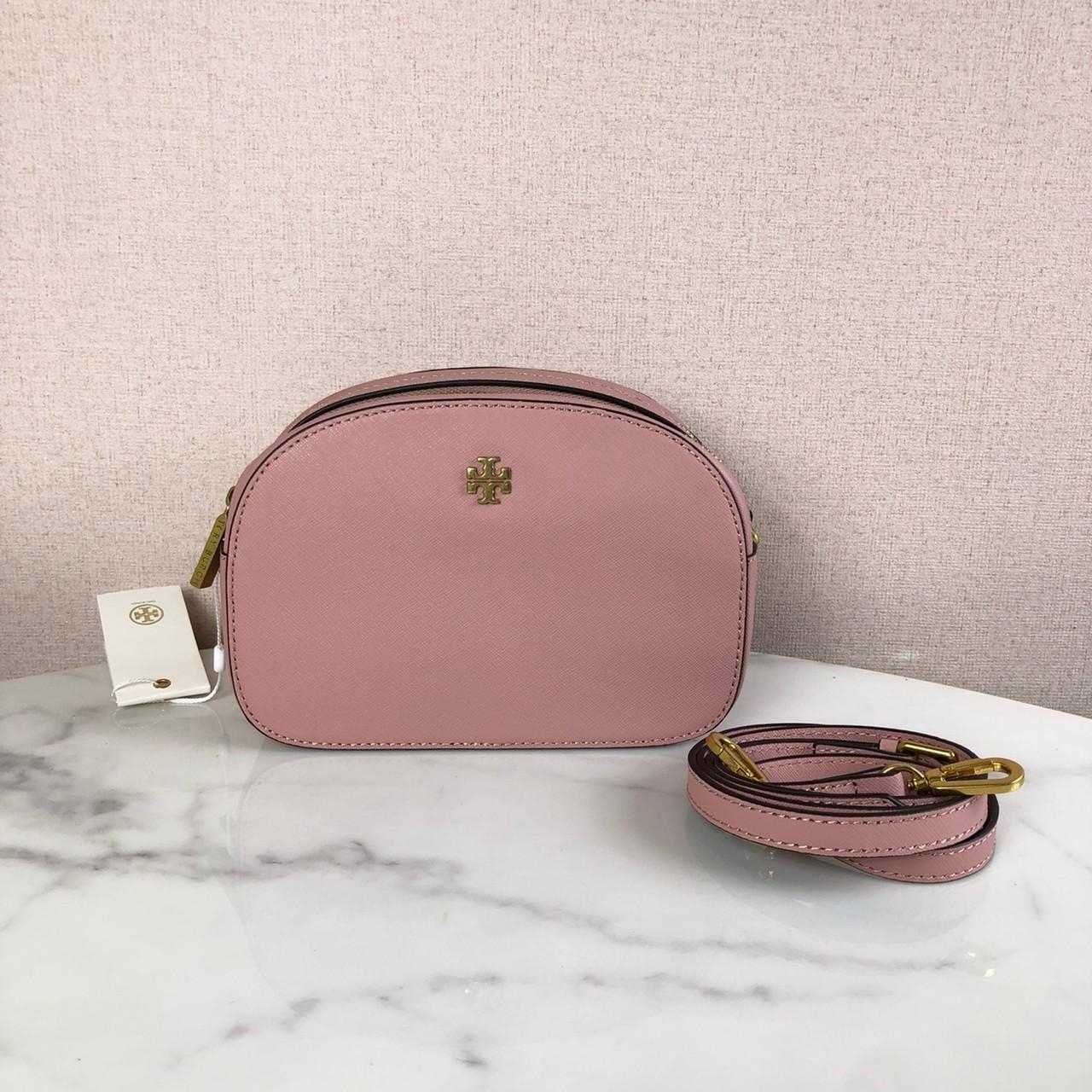 กระเป๋าสะพายไฮโซแบรนด์เนมโทรี่เบิร์ชรุ่นสองซิปสีชมพู TORY BURCH BAG