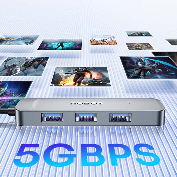 ROBOT H340A USB 3.0 HUB 4PORT สายยาว25cm. SKU-02866