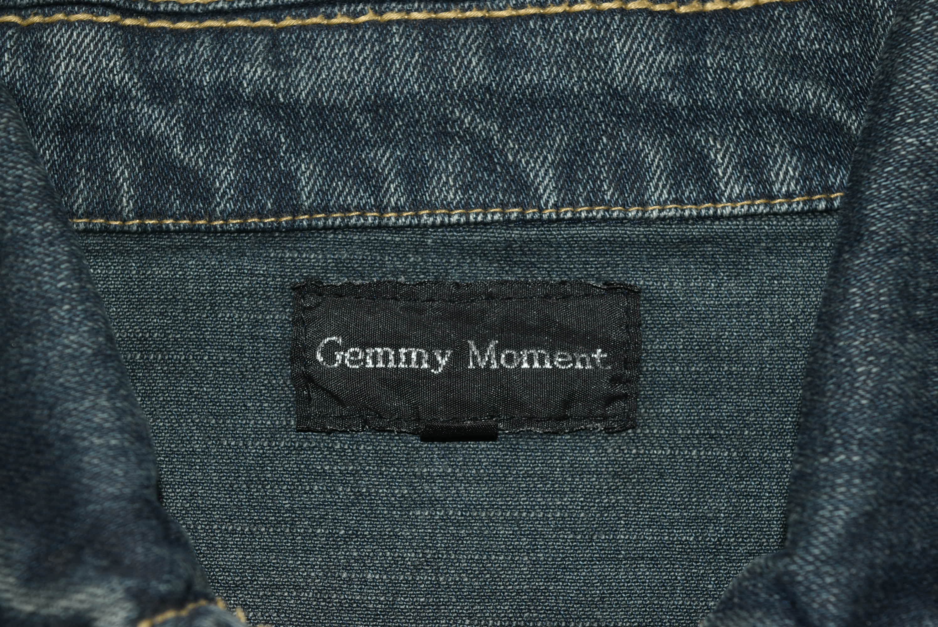 Gemmy Moment อกจริง 33 ไซส์ XS เสื้อแจ็คเก็ตยีนส์ แขนยาว ผู้หญิง สีเข้ม ทรงสวยใส่สบาย ใส่คลุมกันแดด