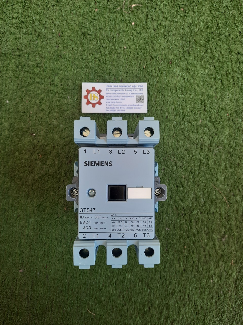 SIEMENS : 3TS4722-0AN2 Contactor AC 50/60 HZ, 220 V AC3 400 V 65 A 30 kW AUX. contacts: 2 NO + 2 NC size 3