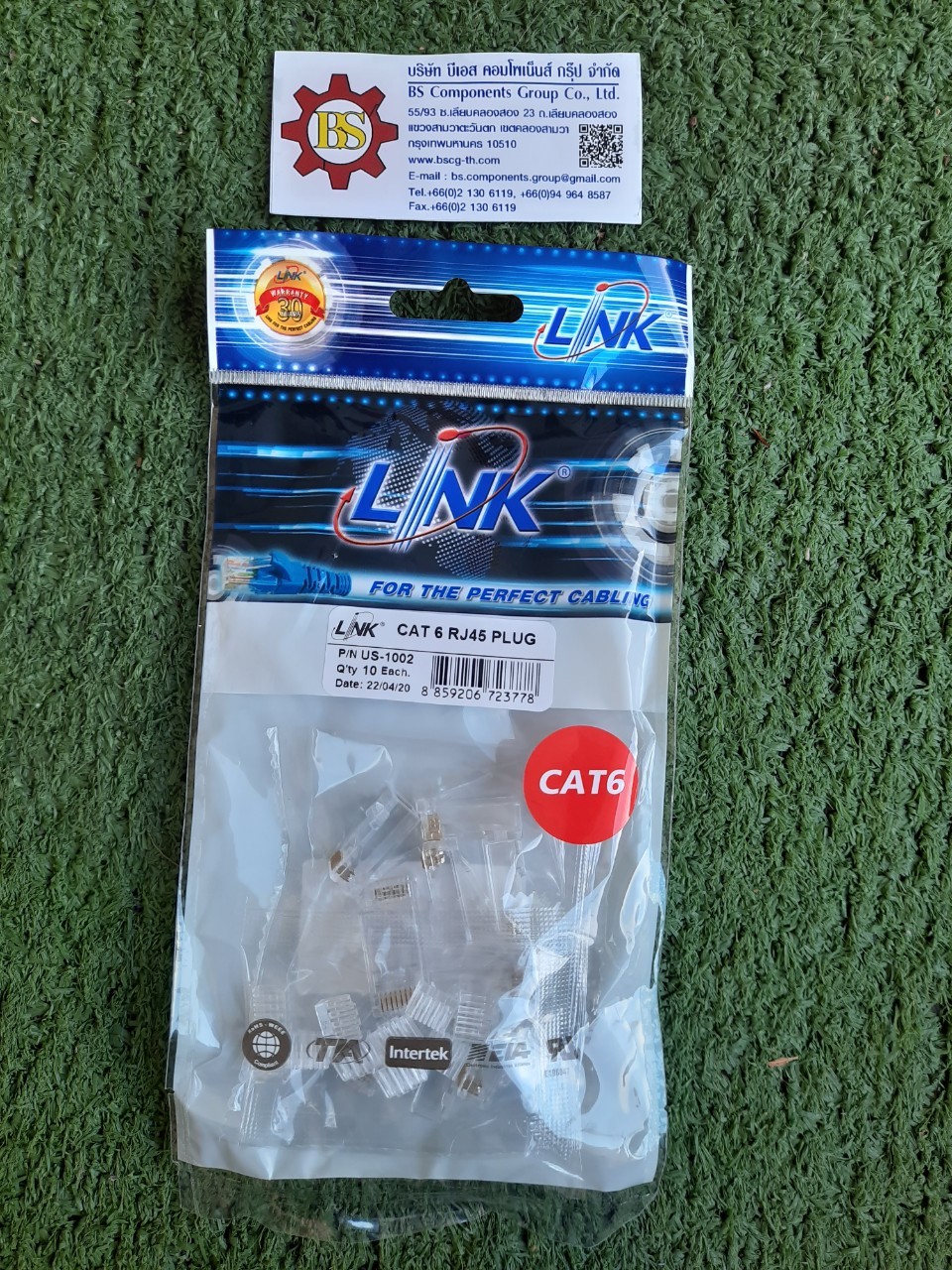 LINK : หัวแจ๊คตัวผู้ RJ45 Cat6 US1002
