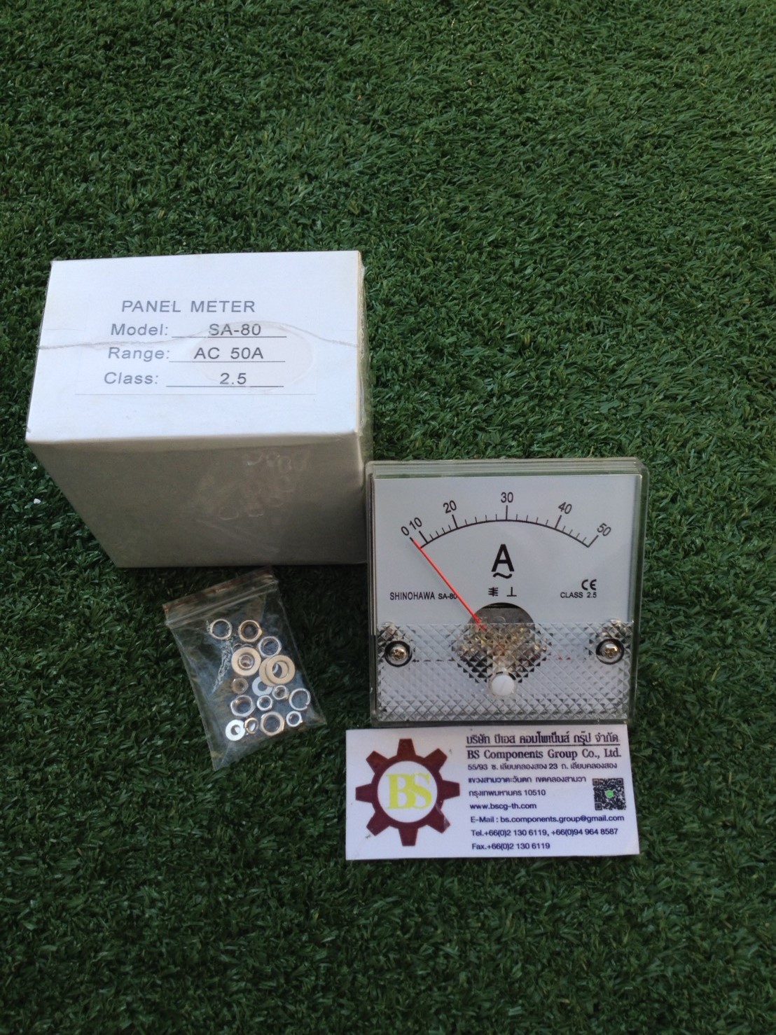 AC Amp meter SA-80 80x80mm. 50A AC