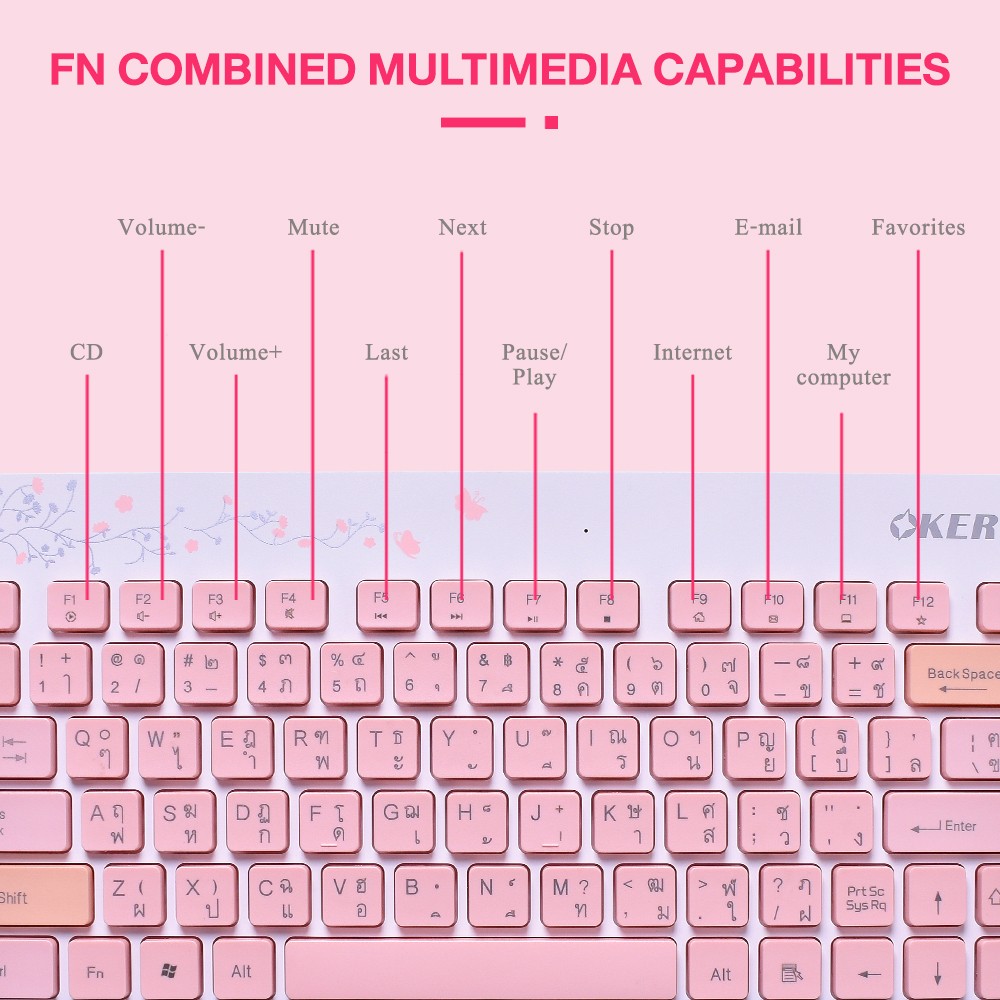 OKER BK828 OKER BLUETOOTH WIRELESS MINI KEYBOARD BK828 KB-UB-OK-828XX