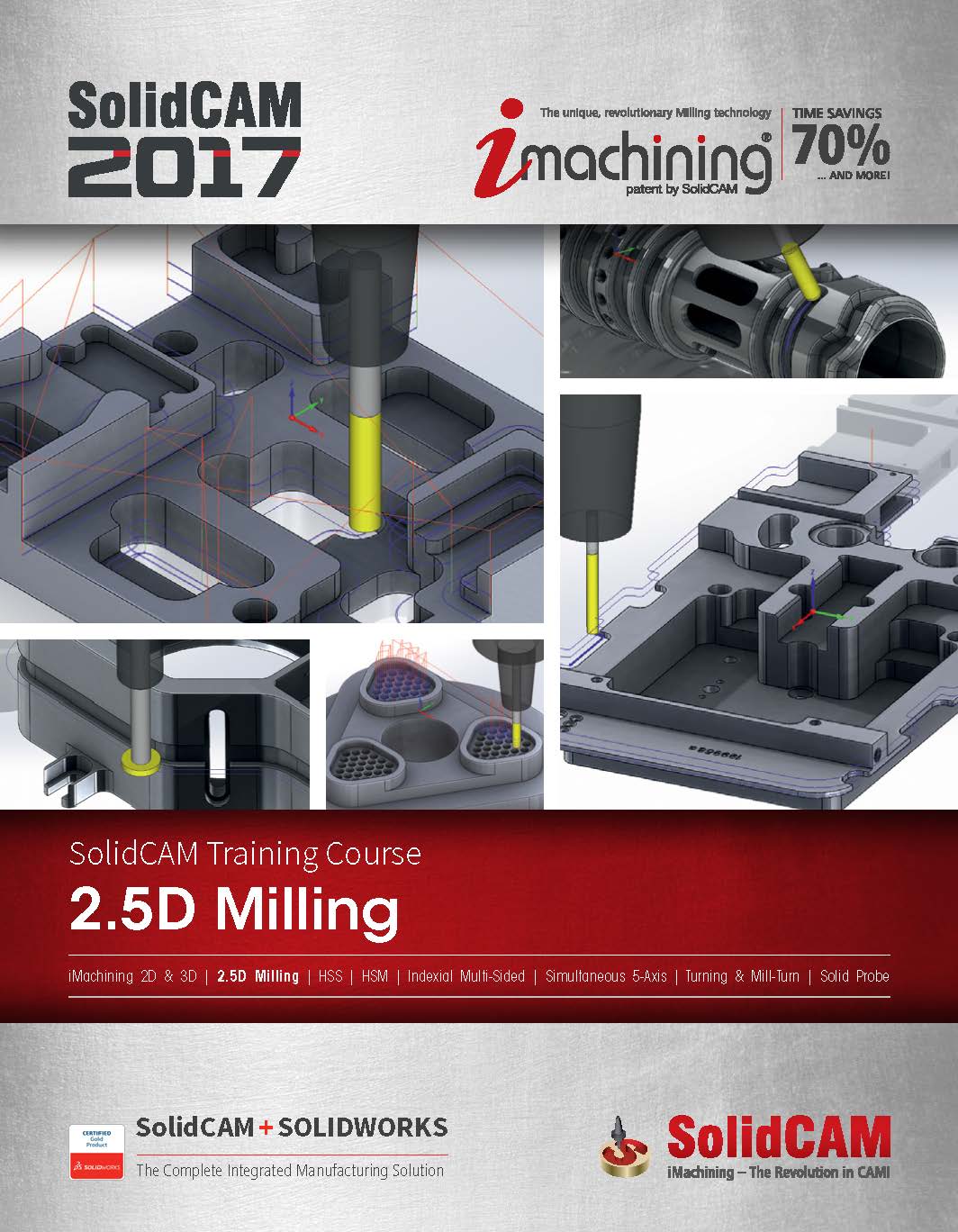 หนังสือ SolidCAM 2017 2.5D Milling Text Book (จำนวน 320 หน้า)