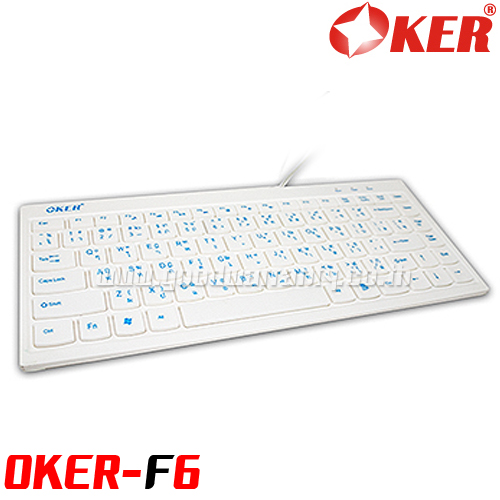 F6 MINI OKER KEYBOARD USB สีขาว KB-UB-OK-XF6WH
