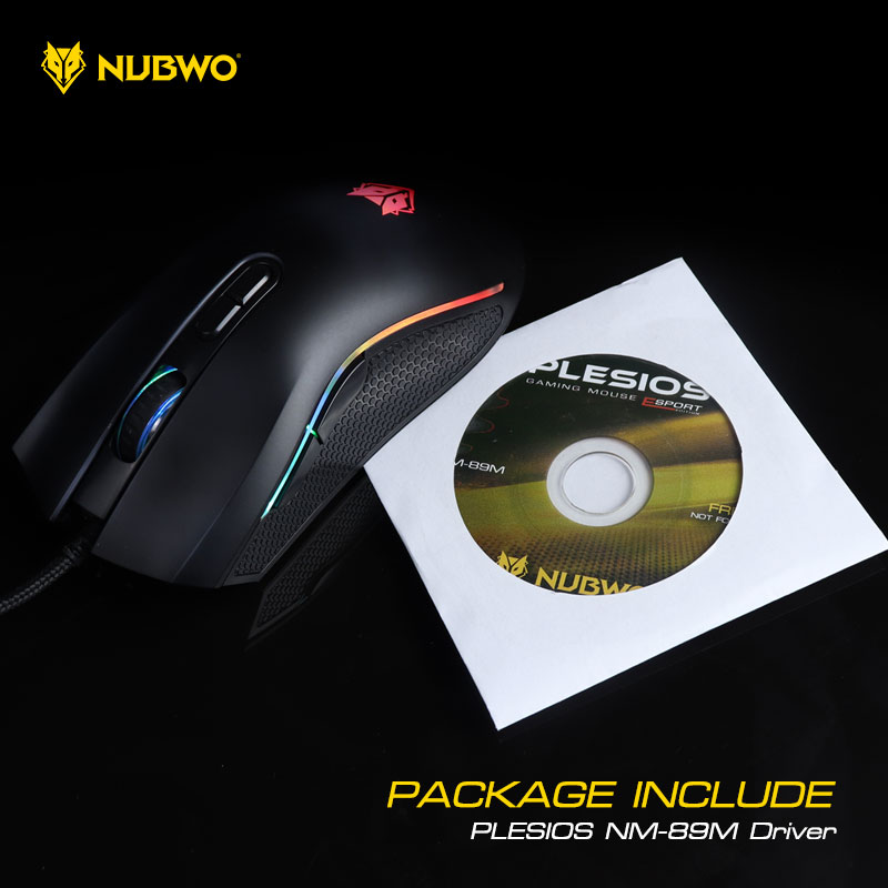 NM-89M BLACK NUBWO PLESIOS GAMING MOUSE MACRO SKU-02536