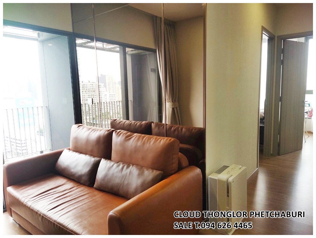 SALE CLOUD THONGLOR PHETCHABURI Cloud ทองหล่อ-เพชรบุรี 2 bed 53.68 ตร.ม. Built-in furniture ชั้น 17