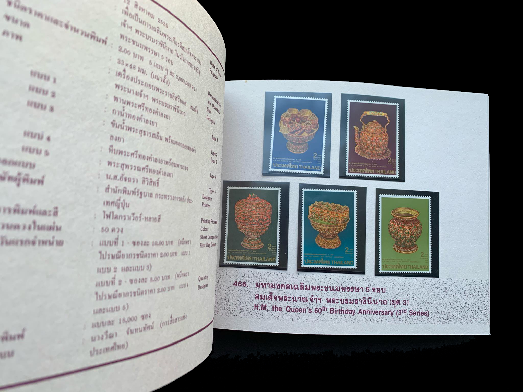 สมุดตราไปรษณียากรไทยประจำปี 2535