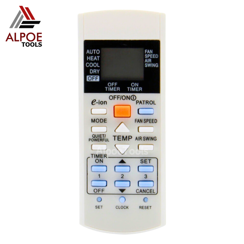 รีโมทแอร์ Panasonic มีปุุ่ม E-ion, ปุ่ม PATROL รหัส A75C3058