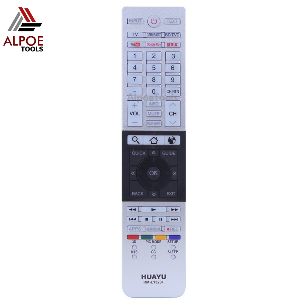 รีโมททีวีรวม Toshiba รหัส RM-L1328 สำหรับทีวี LCD / LED / Smart TV ได้เกือบทุกรุ่น