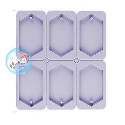 Aromatheraphy silicone mold H 6011 : พิมพ์ เทียนร้อยเชือก 6 เหลี่ยม 6 หลุม , ขนาด 30 กรัม น้ำหนักเทียน 25-30 กรัม(g)