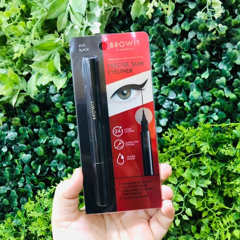 BROWIT PRECISE EYELINER 0.6ML อายไลเนอร์ สลิม หัวเรียวเล็ก พิเศษเพียง 0.05mm เขียนง่าย ติดทน กันน้ำ
