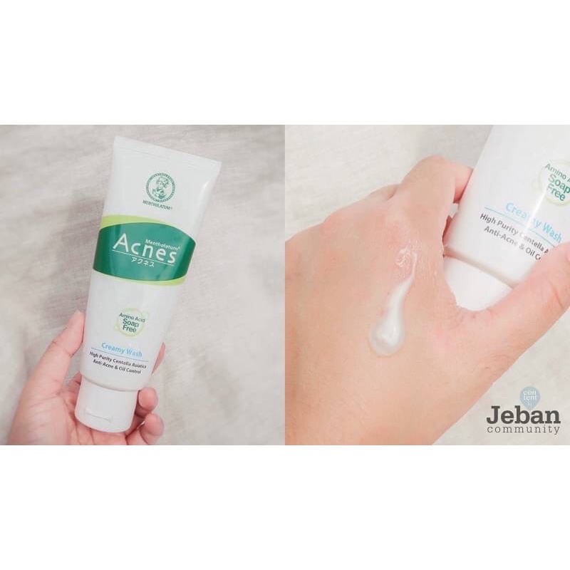 Mentholatum Acnes Creamy Wash 100 ml. โฟมล้างหน้า สำหรับคนเป็นสิว