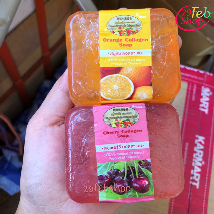 Thai Yen Vegetables Collagen Soap x 1 ก้อน สบู่ผลไม้คอลลาเจน ไทยเยน