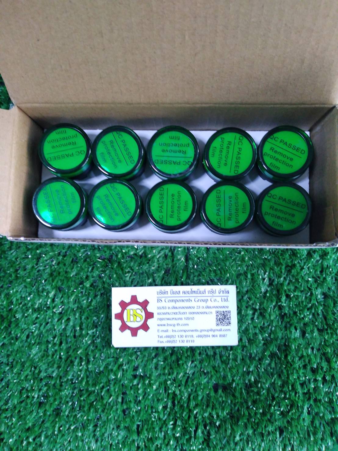 SHINOHAWA : LED Lamp 22mm. Green 220VAC