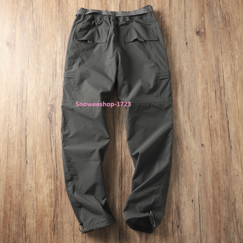 กางเกงกันหนาวสำหรับผู้ชาย ผู้หญิงใส่ได้ กางเกงบุขนกำมะหยี่หนากันหนาว กันหิมะ กันหยดน้ำ กางเกงขากว้าง แบบหนา ทรงหลวม มีหลายกระเป๋า สไตล์วินเทจ อเมริกัน เรโทร มี 4 สีให้เลือก