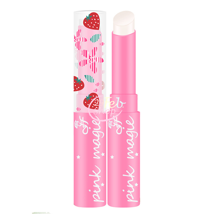 Mistine Pink Magic Lips Plus Vitamin E Strawberry 1.7g. มิสทิน เมจิก สตรอเบอร์รี่ ลิปมันเปลี่ยนสี