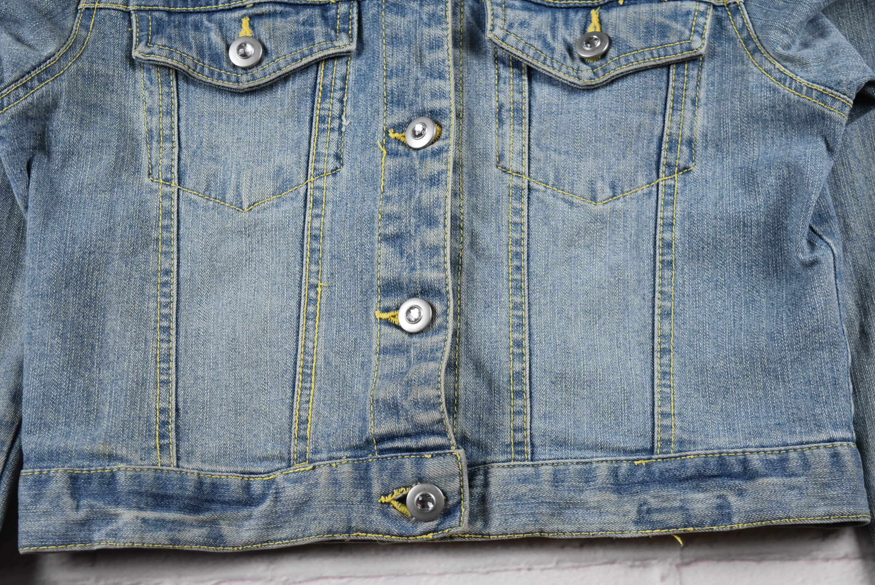 GLACIER อกจริง 33 ไซส์ 150 เสื้อแจ็คเก็ตยีนส์ แขนยาว เด็กหญิงชาย ทรงสวยใส่สบาย ใส่คลุมกันแดด