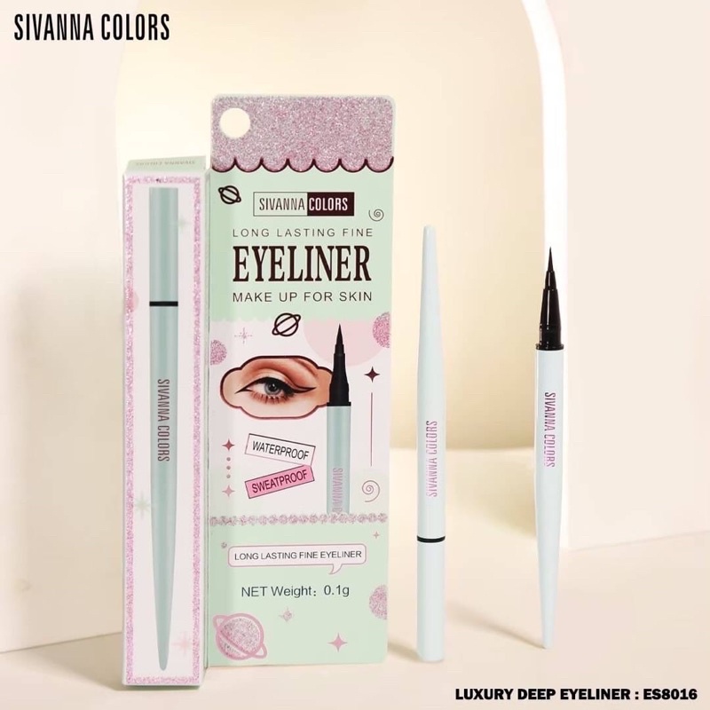 SIVANNA LUXURY DEEP EYELINER 0.1g✨ #ES8016 ซีเวนน่า คัลเลอร์ส ลักซูรี ดีพ อายไลเนอร์
