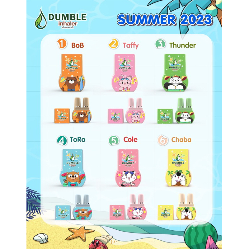 (12ชิ้น/กล่อง) ลายใหม่ คละลาย ยาดม 2 รู ยาดมสมุนไพร Dumble Inhaler ยาดมสองรู