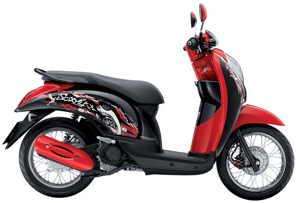 Sticker 3M HONDA Scoopy i ปี 2012 รุ่น 7 Active Boy ติดรถสี ดำแดง สติ๊กเกอร์แท้ 3เอ็ม ติดรถมอเตอร์ไซค์ ฮอนด้า สกู๊ปปี้