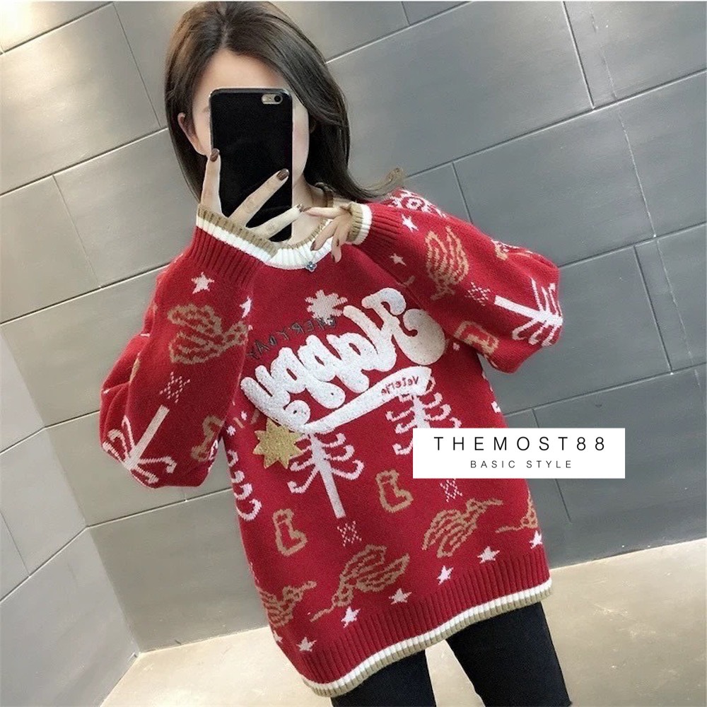 New Arrival knitted christmas sweater long sleeve ⛄️⛄️⛄️ 🎅🏻🧑🎄#ปาร์ตี้คริสต์มาสใกล้มาล้าวแม่จ๋า รุ่นนี้จิ้งๆมาก บอกเลยน่ารักสุดๆ ดีเทลเสื้อแขนยาวไหมพรมผ้าหนานุ่มแน่น เนื้อดีมว้ากกก... สกรีนลายคริสต์มาสทั