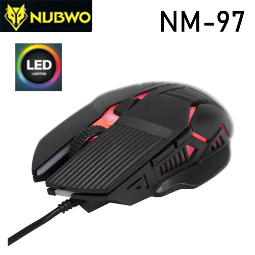 NM97 Nubwo Gaming Mouse เมาส์เกมมิ่ง ปรับ DPI ได้สูงสุด 3600 ไฟ7สี MO-NW-OU-097XX