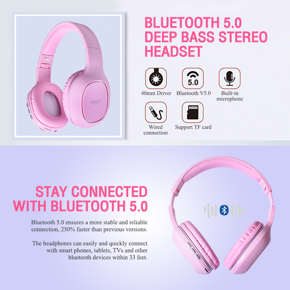 HEADPHONE OKER BLUETOOTH BT-1608 HP-BT-OK-BT1608