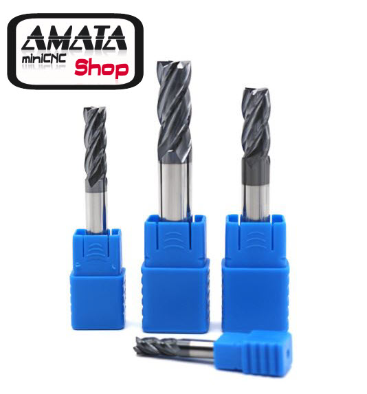 Endmill 6.0 mm. 4 ฟัน สำหรับเหล็กเหนียว HRC50 (6x6Dx22Cx75L)