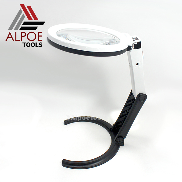 แว่นขยายตั้งโต๊ะ ไฟรอบ หลอด LED 10 พับได้รุ่น MG3B-1B / MG3B-1C