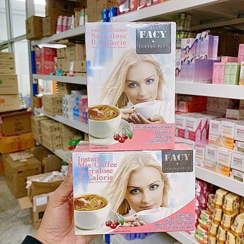 Facy Coffee Plus 10 ซอง เฟซี่ คอฟฟี่ พลัส กาแฟปรุงสำเร็จชนิดผง กาแฟควบคุมน้ำหนัก