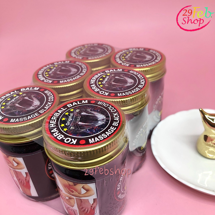 Ko-Bra Herbal Balm Massage Black 50g x 6 ชิ้น
