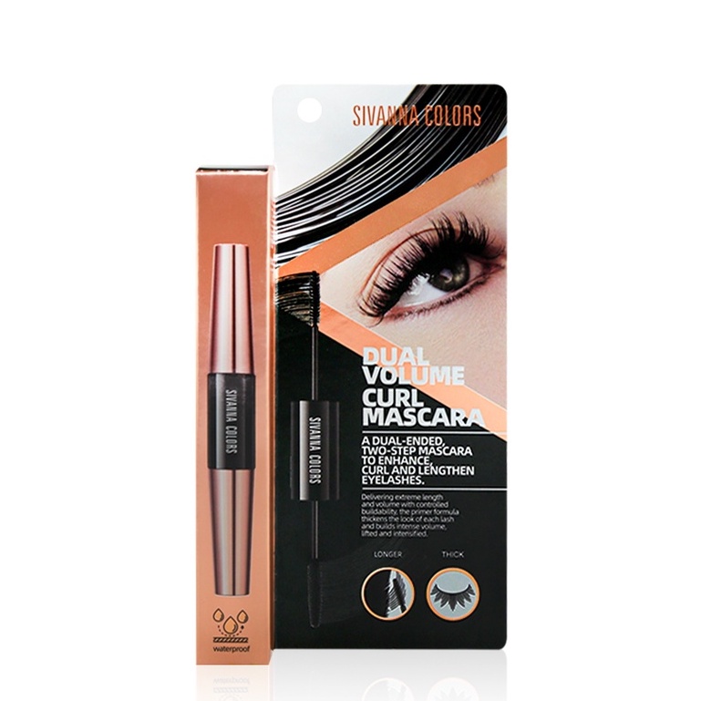 SIVANNA COLORS DUAL VOLUME CURE MASCARA HF9020 ซีเวนน่า คัลเลอร์ส ดูเอิล วอลุ่ม เคิร์ล มาสคาร่า