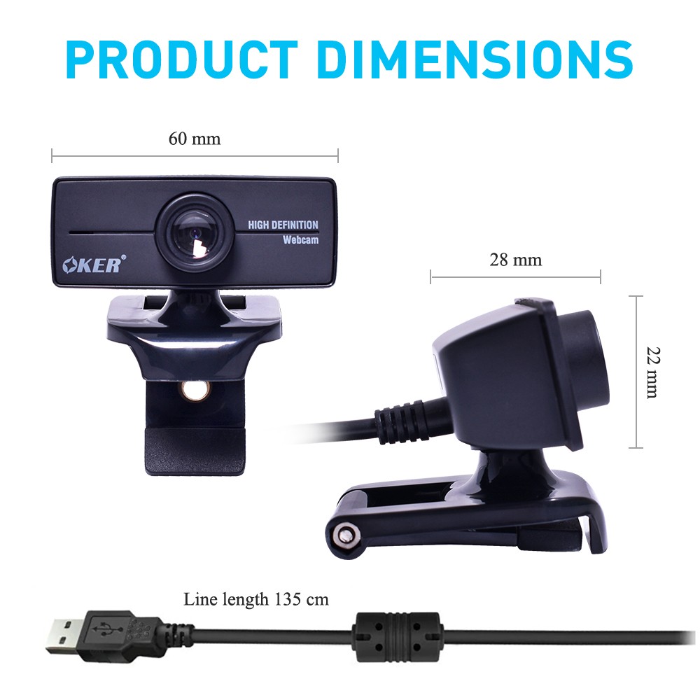 A18 OKER F WEBCAM 720P CM-OK-HD-A18BK