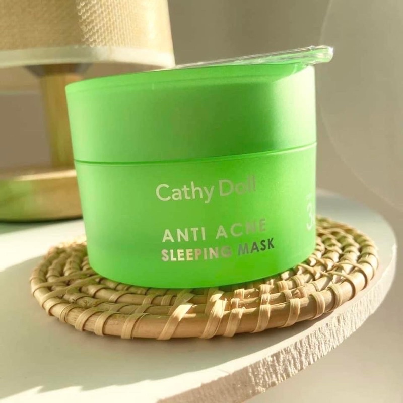 Cathy Doll Anti Acne Sleeping Mask 3% Cica 50 ml มาส์กสิว ลดรอยแดง ลดมัน ลดสิว