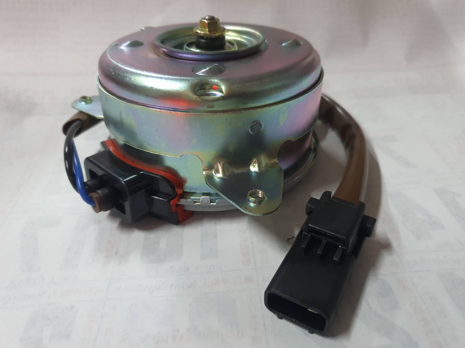 มอเตอร์พัดลมหม้อน้ำ Honda Jazz , City 2014 ( R4 , E5 ) ข้างขวา ฝ่างคนนั่ง MOTOR COOLING FAN ( 38616-55A-Z02 )