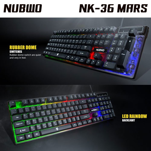 NK-36 MARS NUBWO GAMING KEYBOARD USB LDE RAINBOW KB-UB-NW-NK36B
