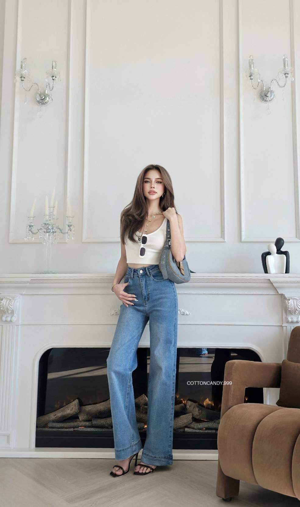 COTTONCANDY ยีนส์เกรดพรีเมี่ยมเท่านั้น เนื้อผ้ามีความยืดหยุ่นใส่สบายสุดๆ ฟอกสีสวย ลายเฟดสวย ใส่แล้วดูเพรียวสุดๆคร่าาาาา