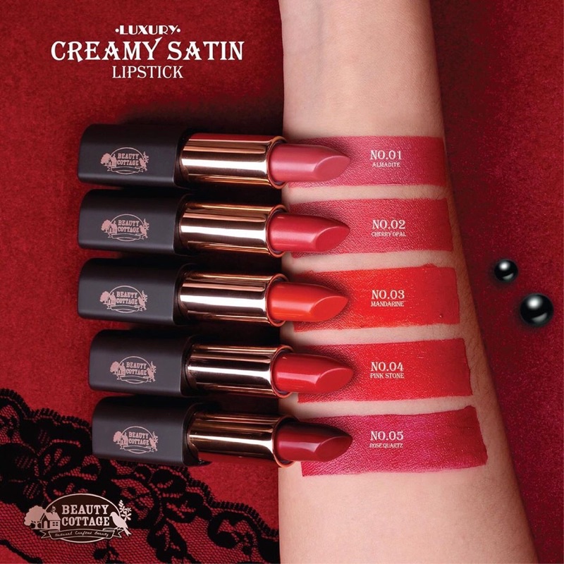 BEAUTY COTTAGE LUXURY CREAMY SATIN LIPSTICK ลิปสติกเนื้อซาคิน