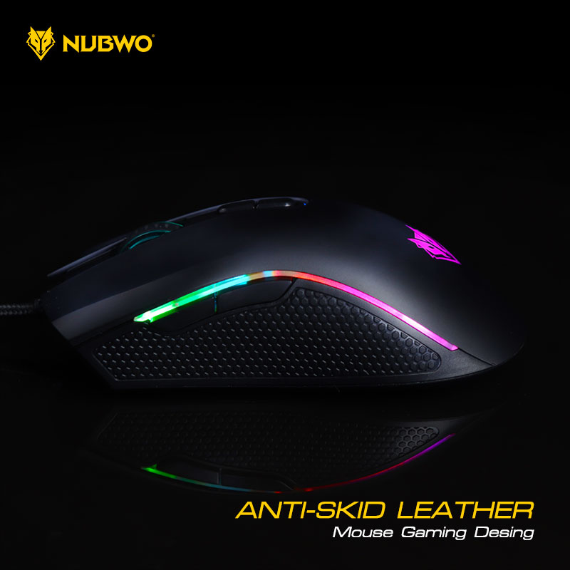 NM-89M BLACK NUBWO PLESIOS GAMING MOUSE MACRO SKU-02536