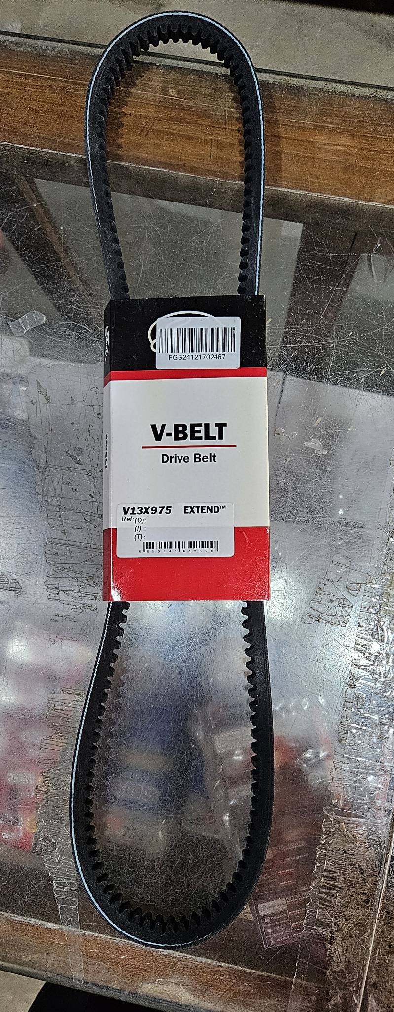 GATES สายพาน V13x975 (13 x 975 La) สายพานแอร์ ร่องฟัน MAZDA FIGHTER , BT50 , FORD RANGER ราคา เส้นละ