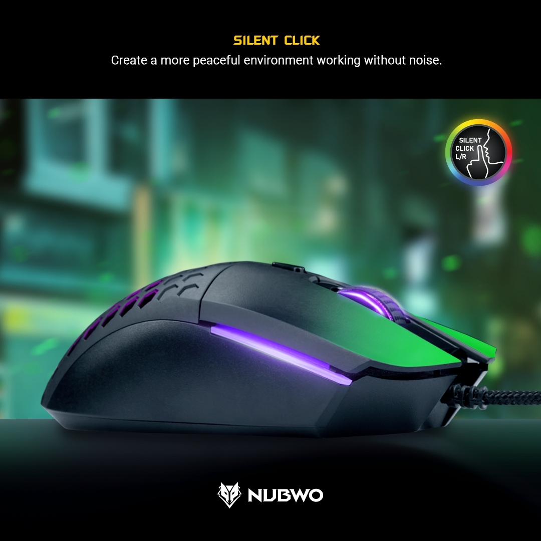 NM-94M NUBWO MURDERED GAMING MOUSE USB MO-NW-OU-094BK