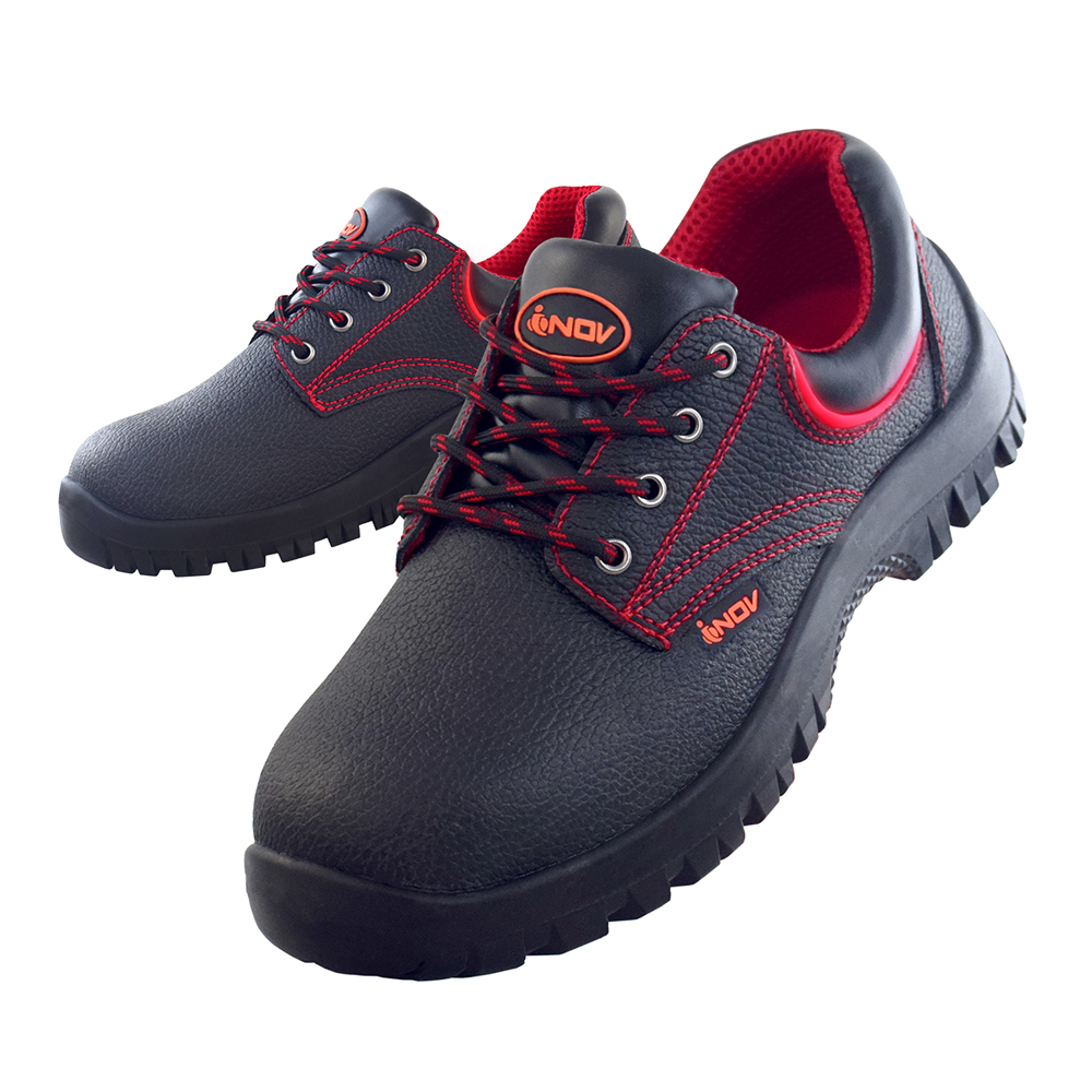 INOV : รองเท้าเซฟตี้หุ้มส้น หนังวัวแท้ พื้นเส้นใยคาร์บอนป้องกันไฟฟ้าสถิตย์ พื้นเสริมเหล็ก